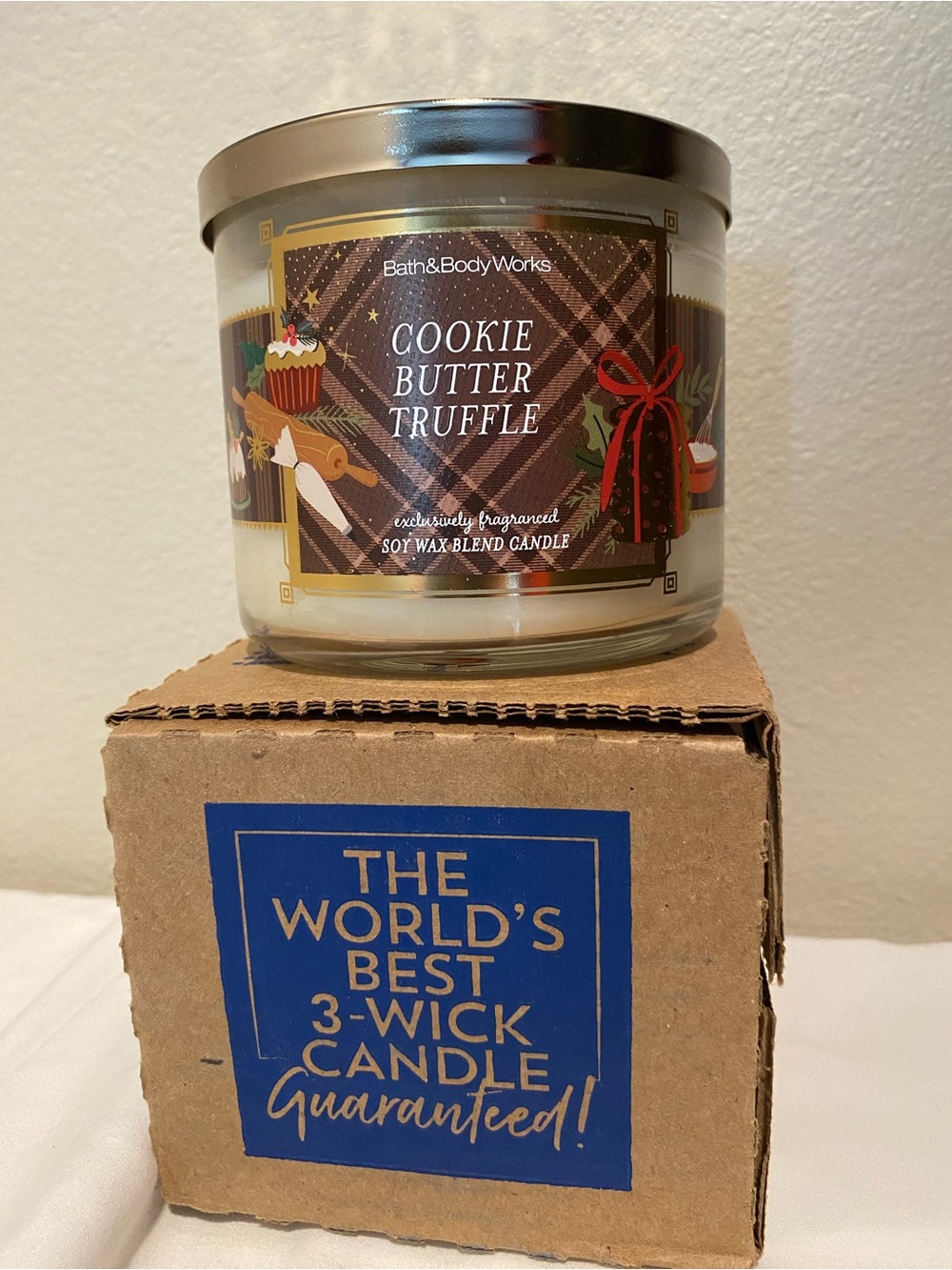 Bath & Body Works Cookie Butter Truffle 3-Wick Candle NEW!
